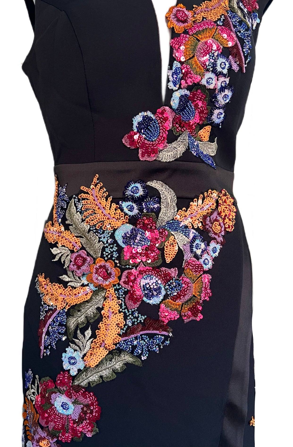Black Cocktail Midi Dress