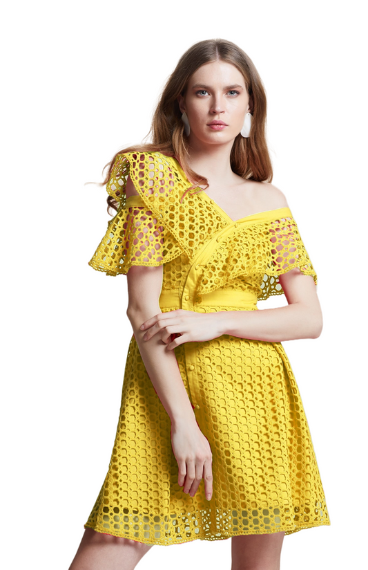 Yellow Asymmetric Dress