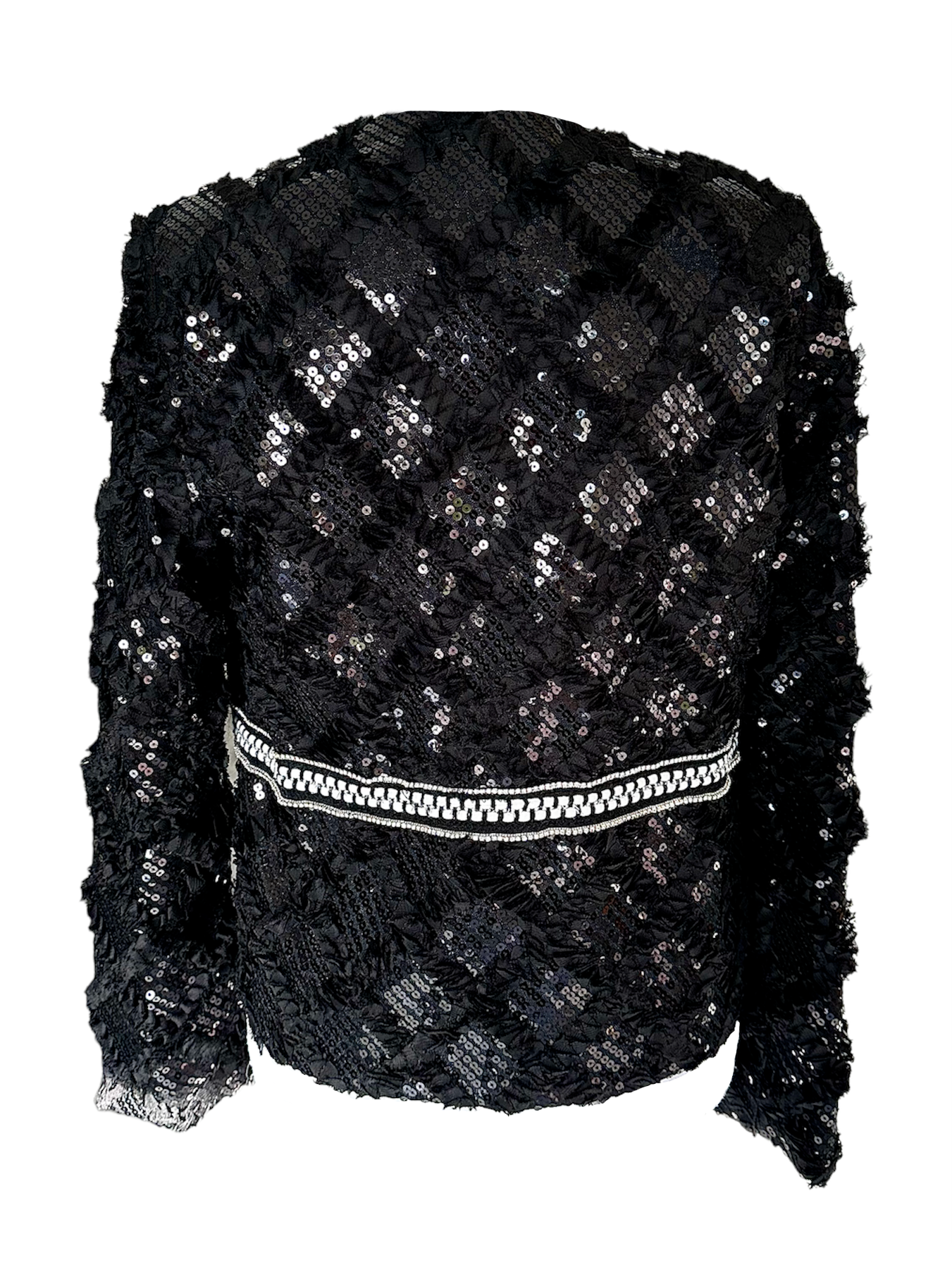 Black Embellished Sparkly Sequin Jacket