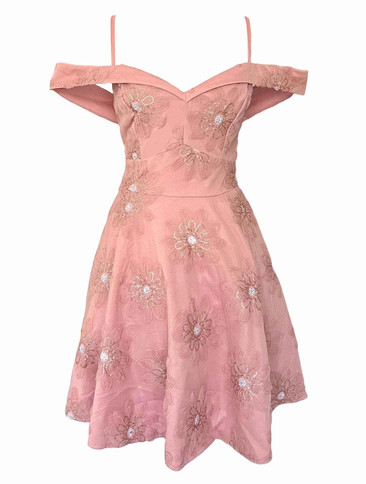 Pink  Flower Dress