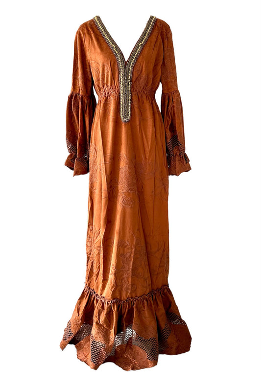 Brown Long  Dress